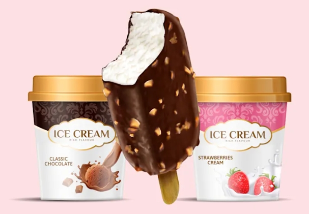 ice cream box packaging design