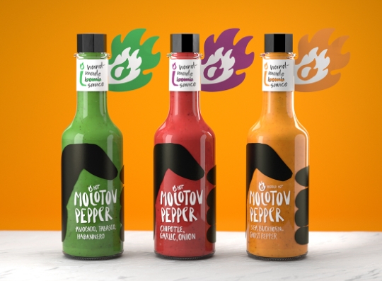 hot sauce packaging design
