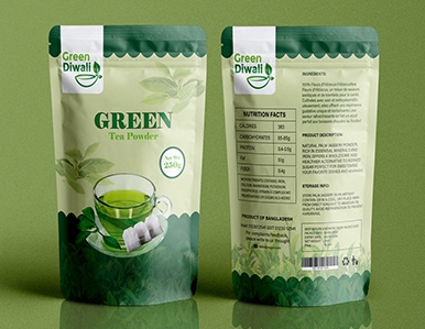 green tea box design