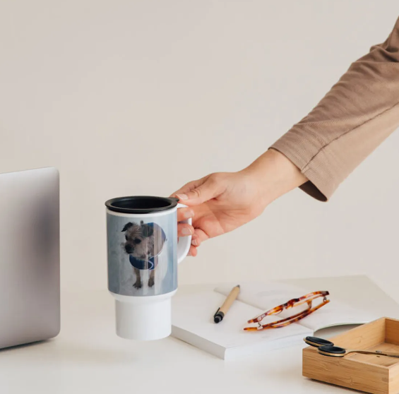 custom photo travel mug