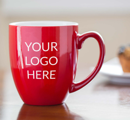 mugs printed with logo
