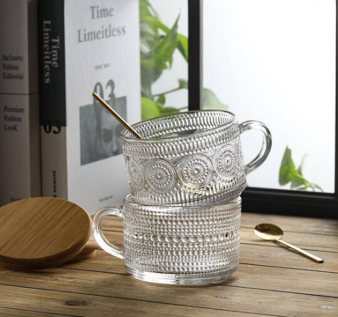 large glass coffee mug
