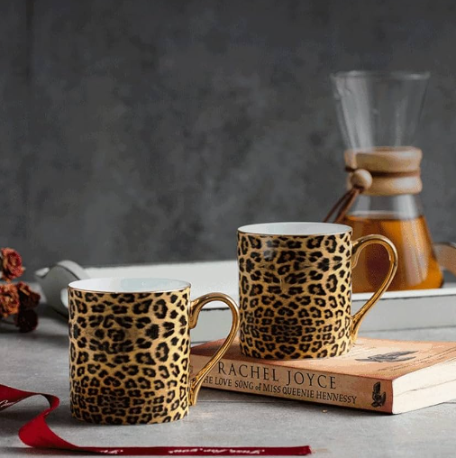 leopard print mug
