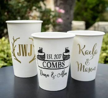 logo printed paper cups