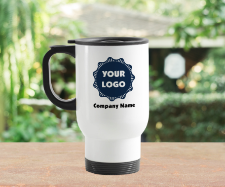 custom logo travel mug