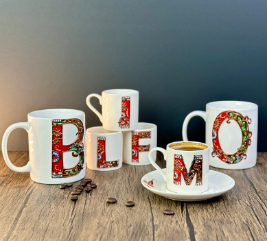 monogram espresso cup