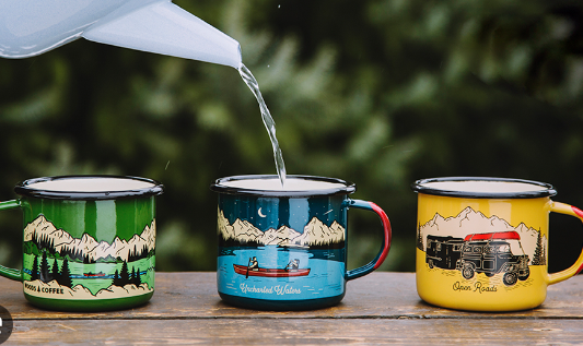 custom enamel coffee mugs