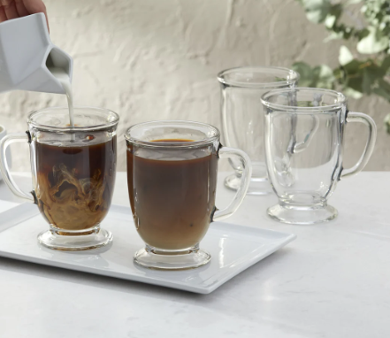 fancy glass coffee cups