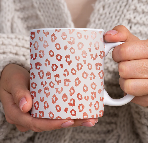 leopard print coffee cup