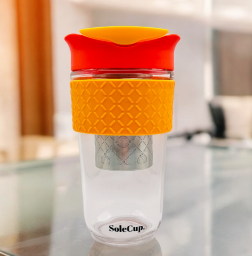 glass coffee cup travel