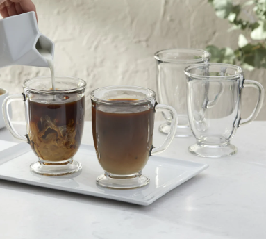 fancy glass coffee mugs