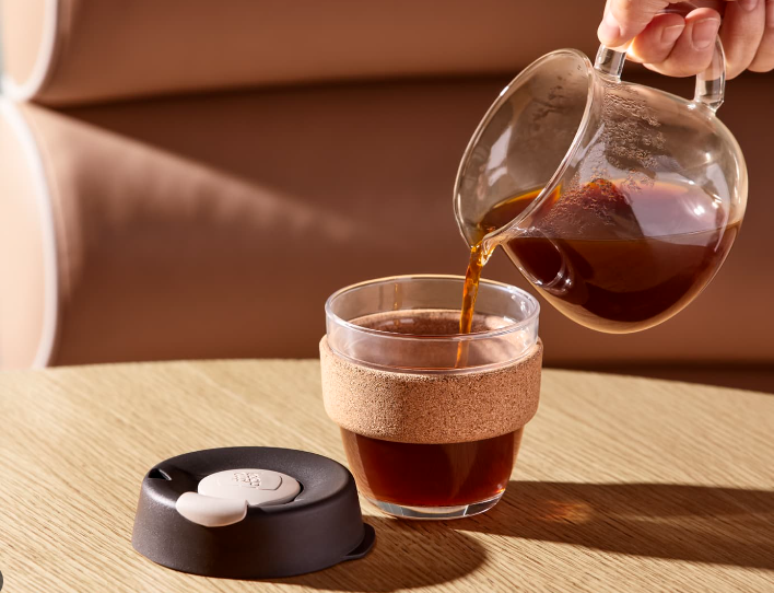 glass coffee cup reusable