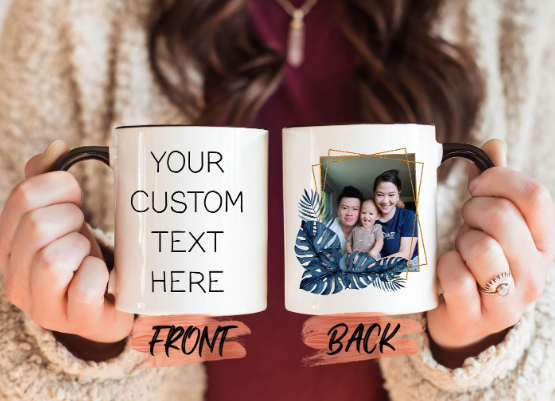 personalised mugs picture and text