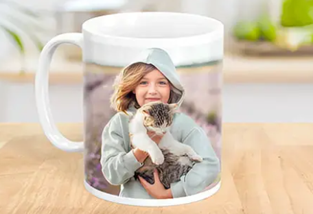 coffee mug with printed photo